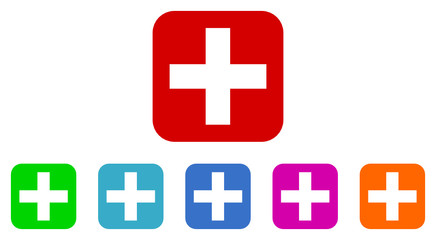 plus vector icon set