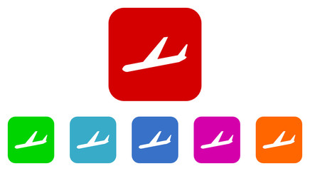 plane vector icon set