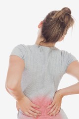 Woman suffering from backache