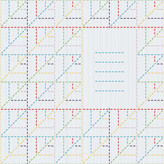 Text frame. Traditional Japanese Embroidery Ornament with leaves