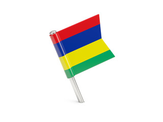 Flag pin of mauritius