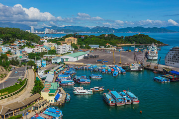 Fototapeta na wymiar Nha Trang City, viewed from Vinpearl's Cable Car