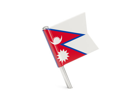 Flag pin of nepal