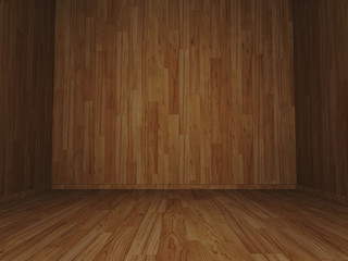 Naklejka premium Small Wooden Interior Room