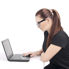 Young woman with laptop