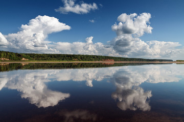 reflection of clouds