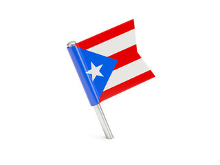 Flag pin of puerto rico