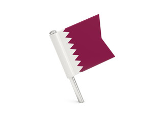 Flag pin of qatar