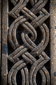 ornament on stone, part of khachkar