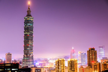 Obraz premium Taipei 101 Taipei night view image