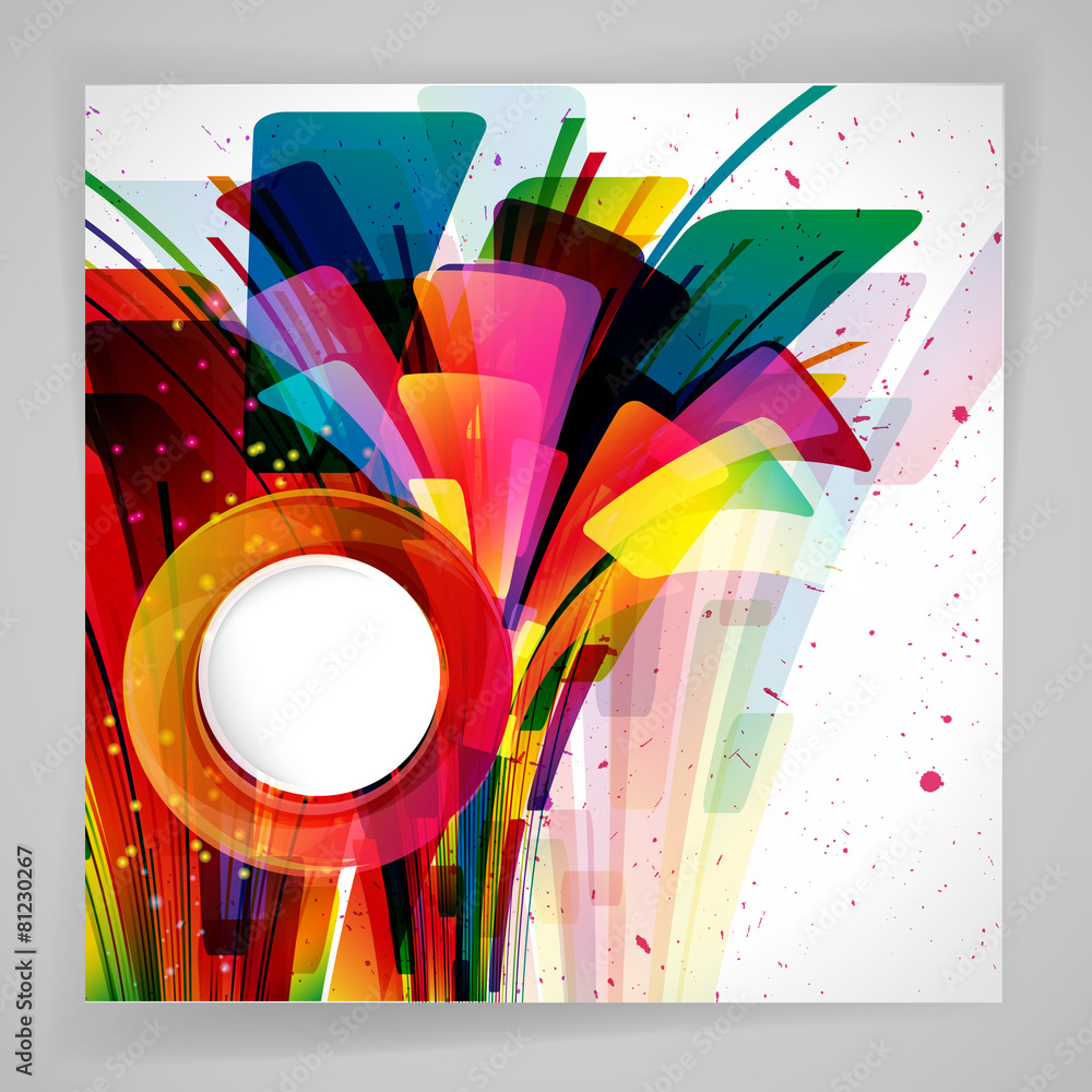 Poster multicolor abstract bright background. elements for design.