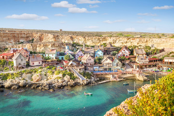 View over Popeye village, Malta - obrazy, fototapety, plakaty
