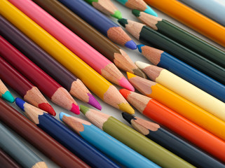 Lot of colored pencils