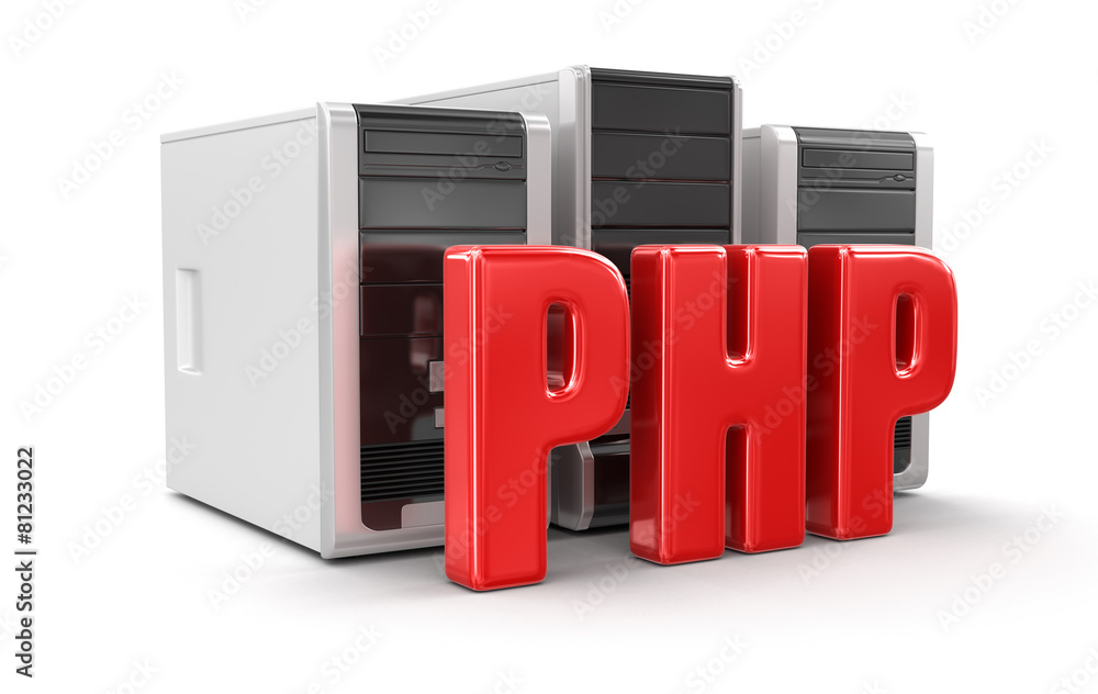 Poster computers and php (clipping path included)
