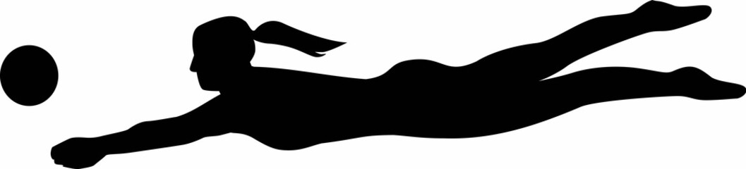 Beach Volleyball Player Silhouette