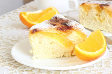 Air cake with oranges