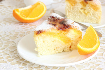 Air cake with oranges
