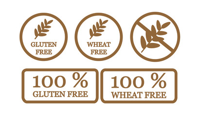 Gluten free and wheat free symbols
