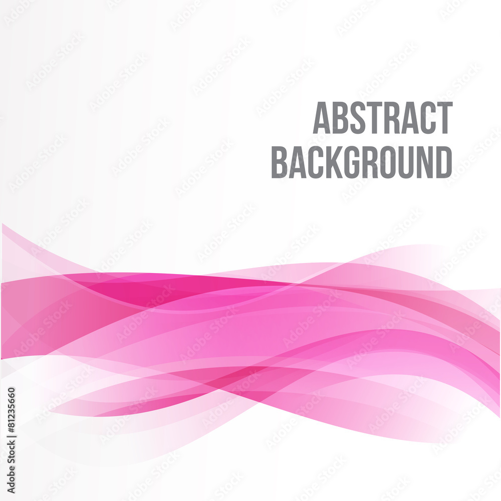 Aufkleber abstract background ligth pink curve and wave element vector ill