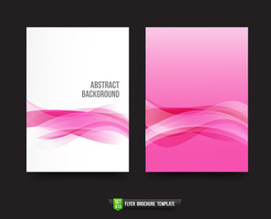 Flyer Brochure background templated 013 Ligth pink curve and wav