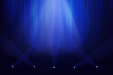 Stage theater on blue background