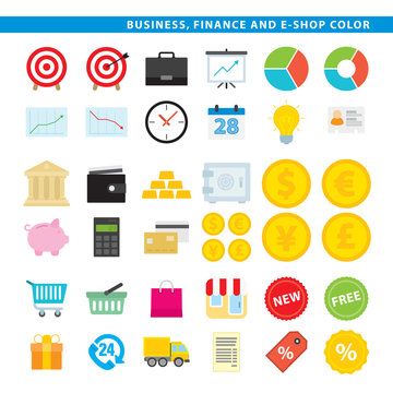 Business finance & e-shop color