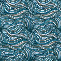 seamless pattern of colored curls