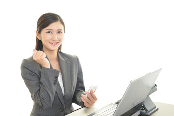 ガッツポーズのオペレーター