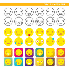 Circle emoticons.