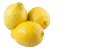 Lemon fruit over white background