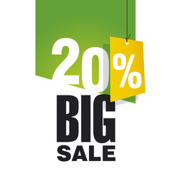 Big Sale 20 percent off green background