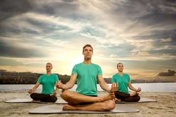 Meditating group