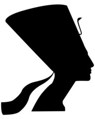 silhouette of Nefertiti - obrazy, fototapety, plakaty