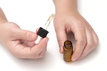 serum on the white background