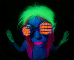 sexy neon uv glow dancer