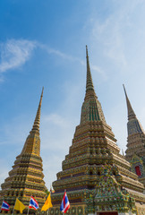 Fototapeta premium Wat Pho temple, Bangkok, Thailand. The Temple of the Reclining B