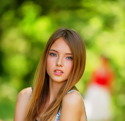 Naklejka premium blonde girl
