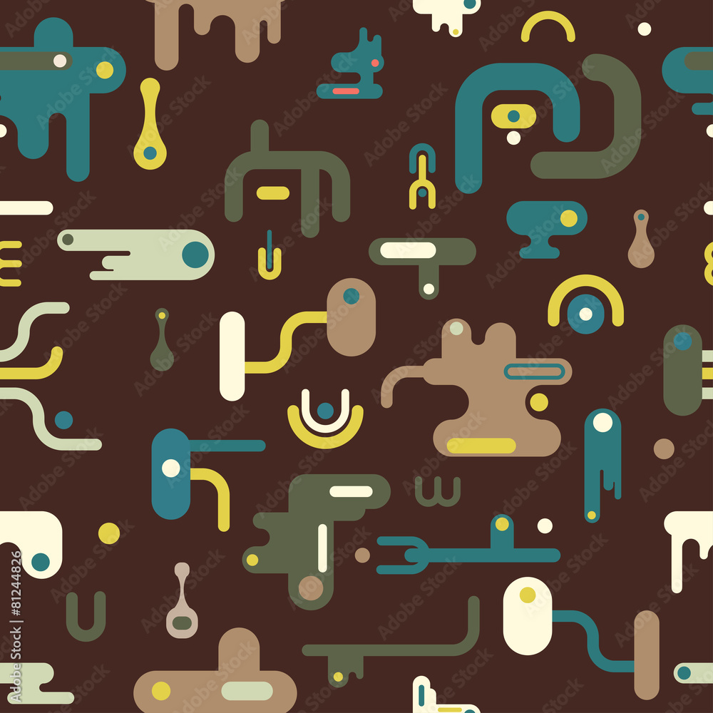 Poster retro seamless pattern