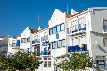 Building with tourist flats seen in Portugal