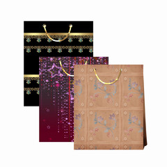 Gift packages design isolated