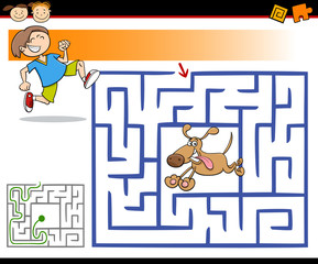 cartoon maze or labyrinth game