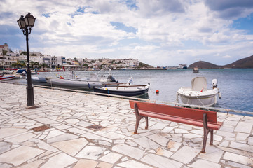 Marina in Gavrio, Andros, Greece