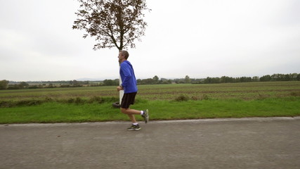 long distance running training slow motion