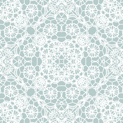 Lace white seamless mesh pattern.