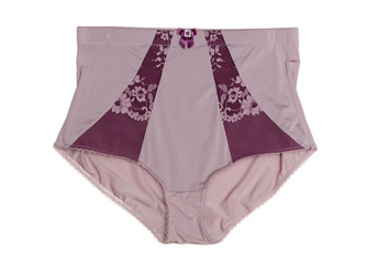 Purple Panties with lace inserts.