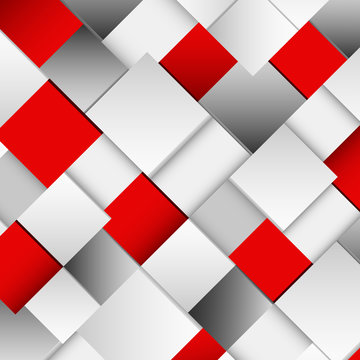 Abstract White And Red Square Background