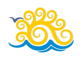 Sun and sea logo