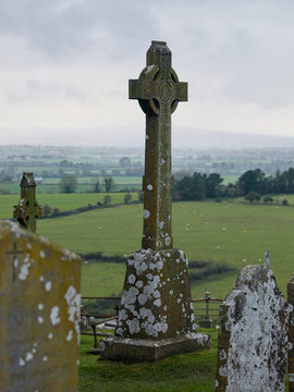 Celtic cross at the rock of Cashel, Ireland