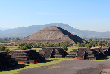 View of the Pyramid of the Sun in Teotihuacan, Mexico