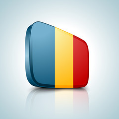 Fototapeta premium Romania button